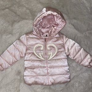 AUTHENTIC GUCCI PINK WINTER COAT 12/18 MONTHS BABY GIRL